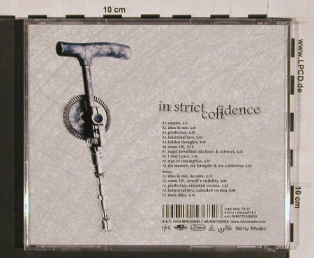 In Strict Confidence: Face the Fear,15 Tr., Minuswelt(), , 04 - CD - 66439 - 10,00 Euro