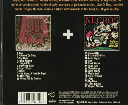 Necros: Tangled Up/Live Or Else, FS-New, Ryko(), , 2005 - CD - 92340 - 10,00 Euro