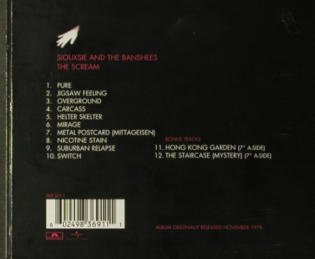 Siouxsie & The Banshees: The Scream,+2 Bonus Tr., Digi, Polydor(983 691-1), EU, 1978 - CD - 96189 - 10,00 Euro