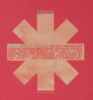 Red Hot Chili Peppers: Scartissue, 1 Tr. Promo, Warner(PR 01399), EU, 1999 - CD5inch - 96652 - 5,00 Euro