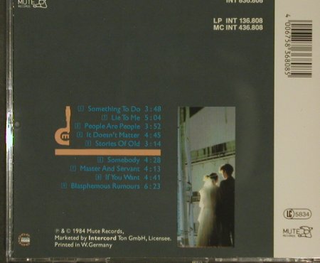 Depeche Mode: Some Great Reward, Mute(INT 836.808), D, 1984 - CD - 96706 - 10,00 Euro