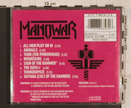 Manowar: Sign Of The Hammer, 10(XIDCD 21), D, 1984 - CD - 83595 - 7,50 Euro