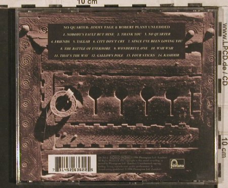 Page,Jimmy & Robert Plant: No Quarter, Fontana(), UK, 1994 - CD - 83613 - 7,50 Euro