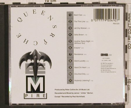 Queensryche: Empire, EMI(CDP 79 5069 2), UK, 1990 - CD - 83619 - 7,50 Euro