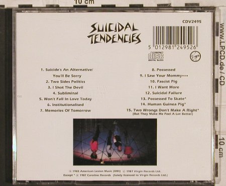 Suicidal Tendencies: Same '83,15Tr,, Virgin(), UK, 1987 - CD - 83628 - 10,00 Euro