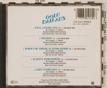Scorpions: Gold Ballads,5Tr., EMI(), NL,  - CD - 83639 - 10,00 Euro