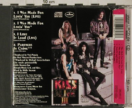 Kiss: I Was Made For Lovin'You*2+2, Mercury(862 607-2), D, 93 - CD5inch - 91275 - 7,50 Euro