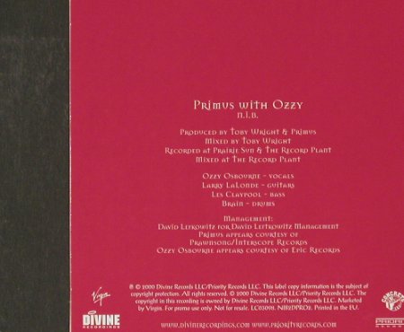 Primus with Ozzy: N.i.B,Native in BlackII,Promo,1Tr., Divine(nib2), EU, 00 - CD5inch - 91312 - 10,00 Euro
