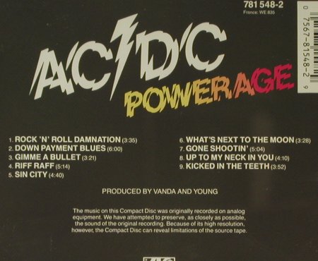AC/DC: Powerage, Atlantic(), D, 1978 - CD - 95515 - 10,00 Euro