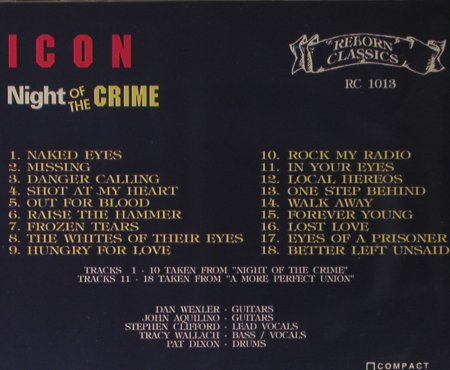Icon: Night Of The Crime, Reborn(RC 1013), D, 1994 - CD - 98015 - 17,50 Euro