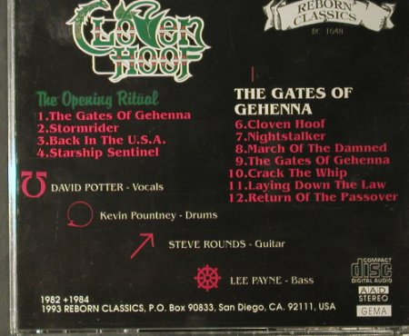 Cloven Hoof: The Opening Ritual/Gates of Gehenna, (RC 1048), , 1993 - CD - 98018 - 20,00 Euro