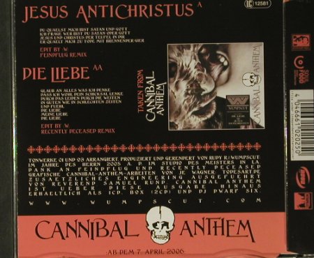 Wumpscut: Jesus Antichrist / Die Liebe, Betonkopf(ETAH 55), D, 2005 - CD5inch - 98719 - 3,00 Euro