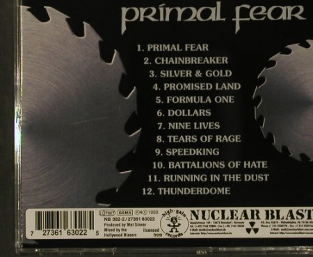 Primal Fear: Same, Nuclear Blast(NB 302-2), D, 1998 - CD - 99245 - 7,50 Euro
