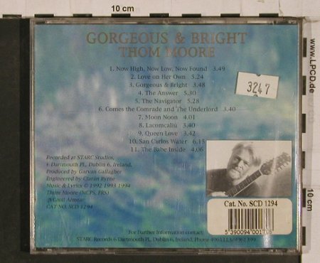 Moore,Thom: Gorgeous And Bright, Starc Rec(SDC 1294), IRE, 1994 - CD - 84350 - 6,00 Euro