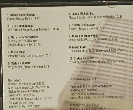 V.A.New Strings 2001: Stefan Lindenbauer..Stefan Kühnlein, Acoustic Music(AG 004), D, 2002 - CD - 97459 - 4,00 Euro