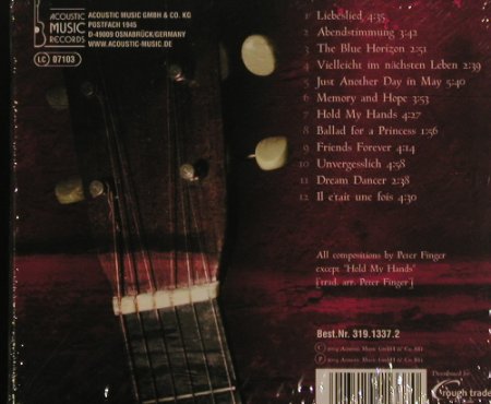 Finger,Peter: Dream Dancer,Digi, FS-New, Acoustic Music(319.1337.2), D, 2004 - CD - 99912 - 11,50 Euro