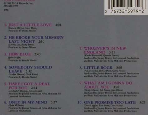 Mc Entire,Reba: Greatest Hits, MCA(), US, 1987 - CD - 83903 - 7,50 Euro