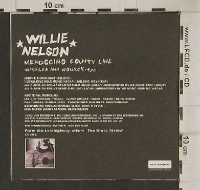 Nelson,Willie: Mendocino Country Line,1Tr.Promo, UMG/L.Mole(), EU,Digi, 02 - CD5inch - 90352 - 5,00 Euro