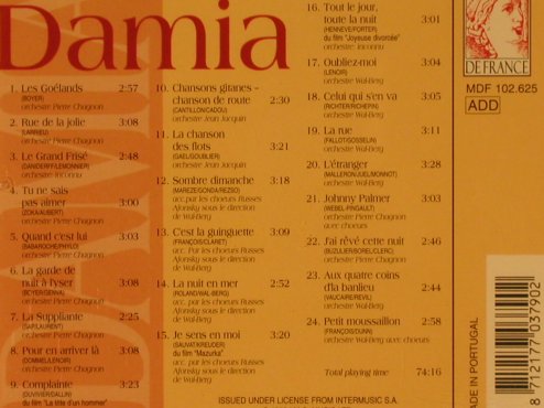 Damia: Les Goelands, 24 Tr., Musique de France(MDF 102.625), P, 1999 - CD - 81410 - 5,00 Euro