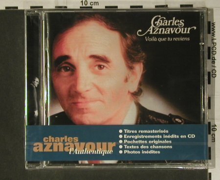 Aznavour,Charles: Voilá Que Tu Reviens, FS-New, EMI(837173 2), NL, 1996 - CD - 98512 - 12,50 Euro