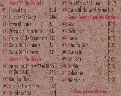 V.A.African Tribal Music & Dances: Makinge,Baoule..., LaserLight(12 179), D, 1995 - CD - 84076 - 7,50 Euro
