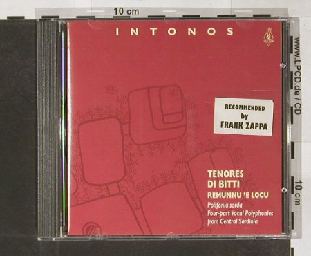 Tenores Di Bitti: Intonos, recommendet by Frank Zappa, Robi Droli(), I, 1994 - CD - 84109 - 10,00 Euro