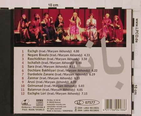Maryam Akhondy: Banu, Digi, Songs of Perian Woman, Laika(), D, 2004 - CD - 84174 - 10,00 Euro
