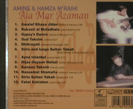 M'Raihi, Amine & Hamza: Ala Mar Azamam, FS-New, Laika(3510169 2), D, 2002 - CD - 92574 - 10,00 Euro