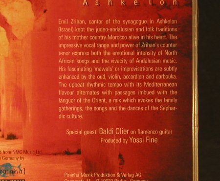 Zrihan,Emil: Ashkelon-Jewish Music fr.Morocco, Piranha(), D, FS-New,  - CD - 94920 - 11,50 Euro