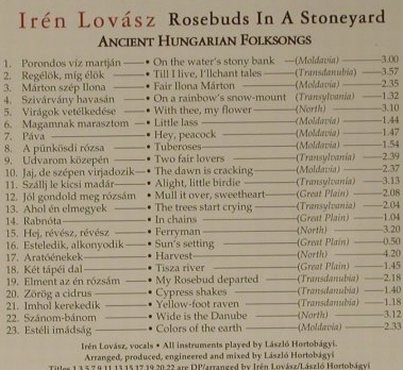 Lovasz,Iren: Rosebuds In A Stoneyard, Erdenklang(60892), D, 1996 - CD - 99075 - 7,50 Euro