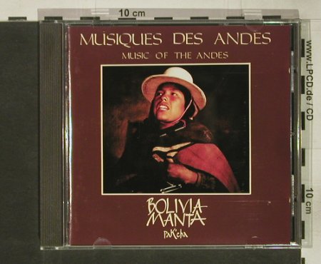 V.A.Musique Des Andes: Bolivia Manta, 16 Tr., Auvidis(B 6127), F, 1987 - CD - 50303 - 5,00 Euro