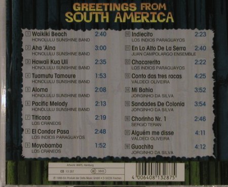 V.A.Greetings From South America: 18 Tr, Delta(), EEC, 99 - CD - 55954 - 4,00 Euro