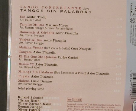 Tango Concertante: Tango Sin Palabras, AcousticM.(), D, 02 - CD - 64516 - 7,50 Euro