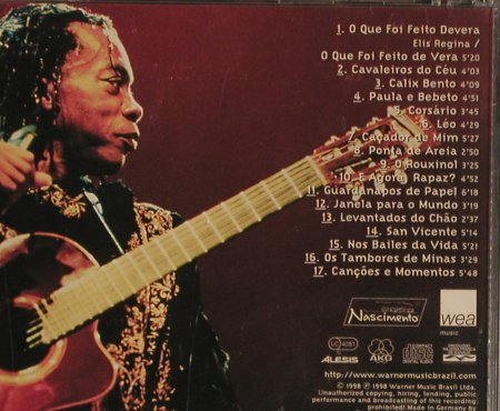 Nascimento,Milton: Tambores De Minas-Ao Vivo, Live, WEA(), D, 1998 - CD - 84449 - 7,50 Euro