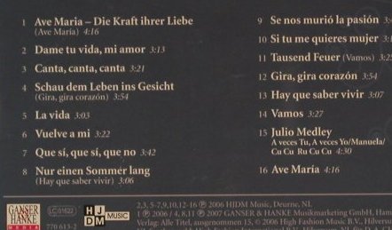 Galan,Frank: Fiesta de Amor, Ganser & Hanke(), D, 2007 - CD - 97096 - 10,00 Euro
