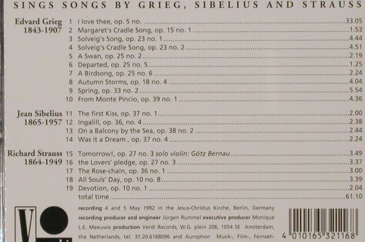 Lövaas,Kari: Sings songs,Grieg,Sibelius,Strauss, Verdi Rec.(AU-32 116), D, 1992 - CD - 80300 - 10,00 Euro