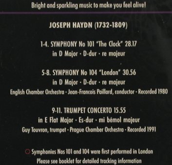Haydn,Joseph: Symphonies No.101 & 104, The Clock., RCA(74321 17886 2), D, 1995 - CD - 80322 - 7,50 Euro