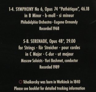 Tschaikovsky,Peter: Symphony No.6, RCA(74321 24210 2), D, 1995 - CD - 80326 - 7,50 Euro