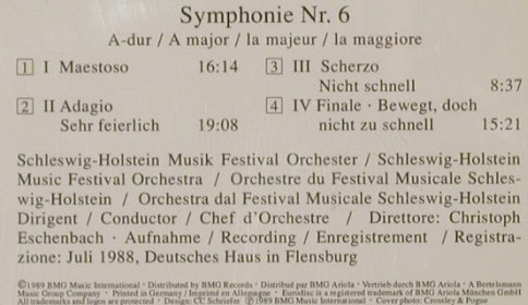 Bruckner,Anton: Symphonie No. 6, Eurodisc/BMG(RD 69010), D, 1989 - CD - 80333 - 10,00 Euro
