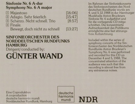 Bruckner,Anton: Symphonie No.6, RCA Victor(RD 60061), D, 1989 - CD - 80362 - 11,50 Euro