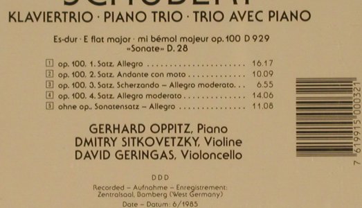 Schubert,Franz: Klaviertrios,op.100,D929,Sonate D28, Novalis(150 003-2), D, 1985 - CD - 80421 - 5,00 Euro