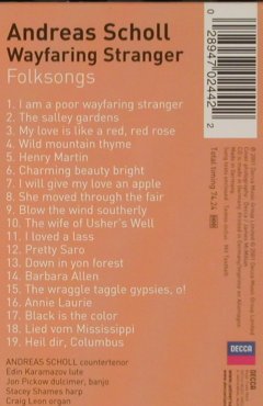 Scholl,Andreas: Wayfaring Stranger(Folksongs), Decca(470 244-2), D, FS-New, 2001 - CD - 81297 - 10,00 Euro