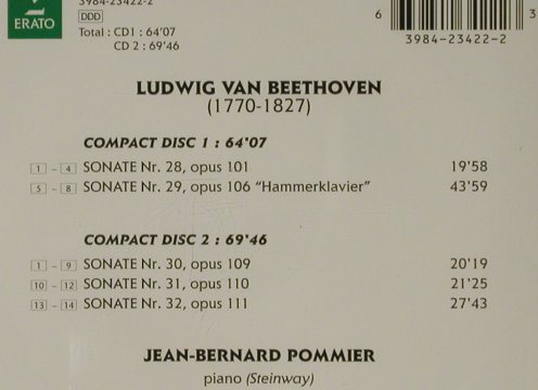 Beethoven,Ludwig van: Sonaten Nr.28-32, Vol.4, Erato(3984-23422-2), D, 1998 - 2CD - 81351 - 9,00 Euro