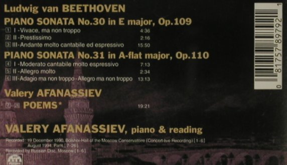 Beethoven,Ludwig van: Back to the USSR,Sonatas No.30 & 31, Denon(CO-78979), US, 1996 - CD - 81356 - 12,50 Euro