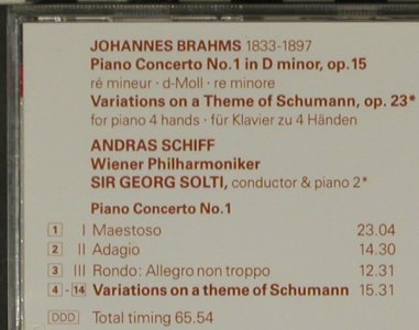 Brahms,Johannes: Piano Concerto No.1/SchumannVarOP23, Decca(425 110-2), D, 1989 - CD - 81497 - 7,50 Euro
