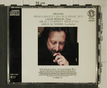 Brahms,Johannes: Piano Concerto No.1 d minor, op.15, CBS(MK 35850), NL, 1981 - CD - 81506 - 10,00 Euro