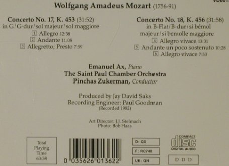 Mozart,Wolfgang Amadeus: Piano Concertos Nos.17&18, RCA Victrola(VD 60136), D, 1989 - CD - 81575 - 7,50 Euro