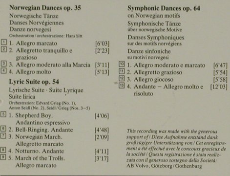 Grieg,Edvard: Symphonische Tänze, D.Gr.(419 431-2), D, 1986 - CD - 81599 - 10,00 Euro