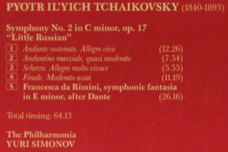 Tschaikovsky,Peter: Symphony No.2,- Little Russian, Collins Classic(11572), UK, 1991 - CD - 81626 - 7,50 Euro