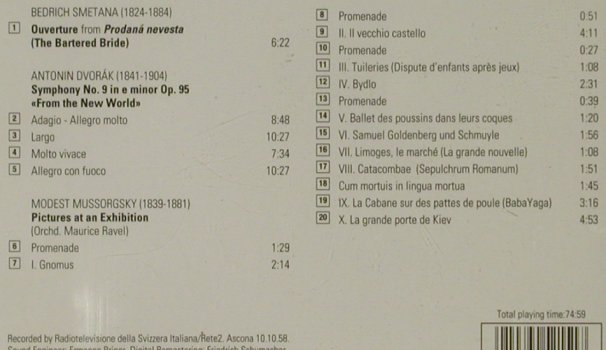 Ancerl,Karel: Smetana, Dvorak, Mussorgsky, Aura Music(AUR 151-2 ADD), I, 1999 - CD - 81642 - 4,00 Euro